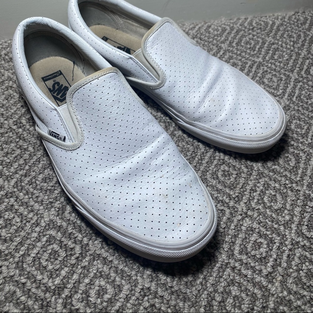 Custom Vans leather slip on 11.5
